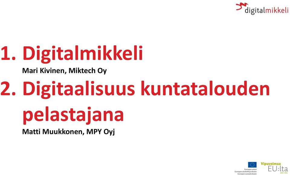 Digitaalisuus kuntatalouden