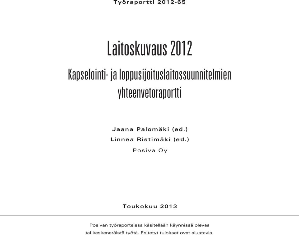 ) Linnea Ristimäki (ed.