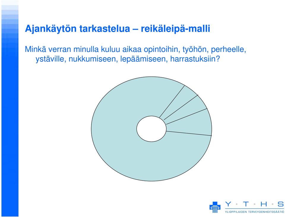 kuluu aikaa opintoihin, työhön,