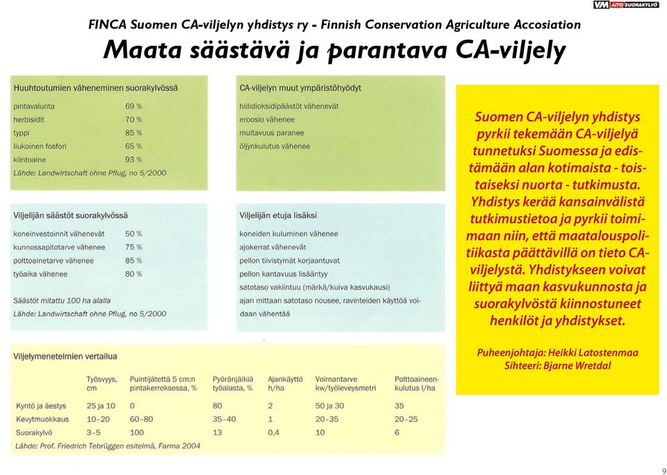 Yhdistys kerää kansainvälistä tutkimustietoa ja pyrkii toimimaan niin, että maatalouspolitiikasta päättävillä on tieto CAviljelystä.