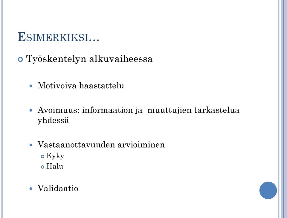 informaation ja muuttujien tarkastelua