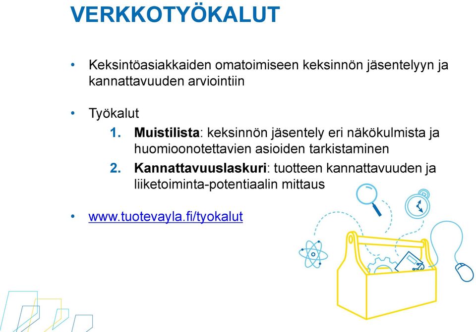 Muistilista: keksinnön jäsentely eri näkökulmista ja huomioonotettavien