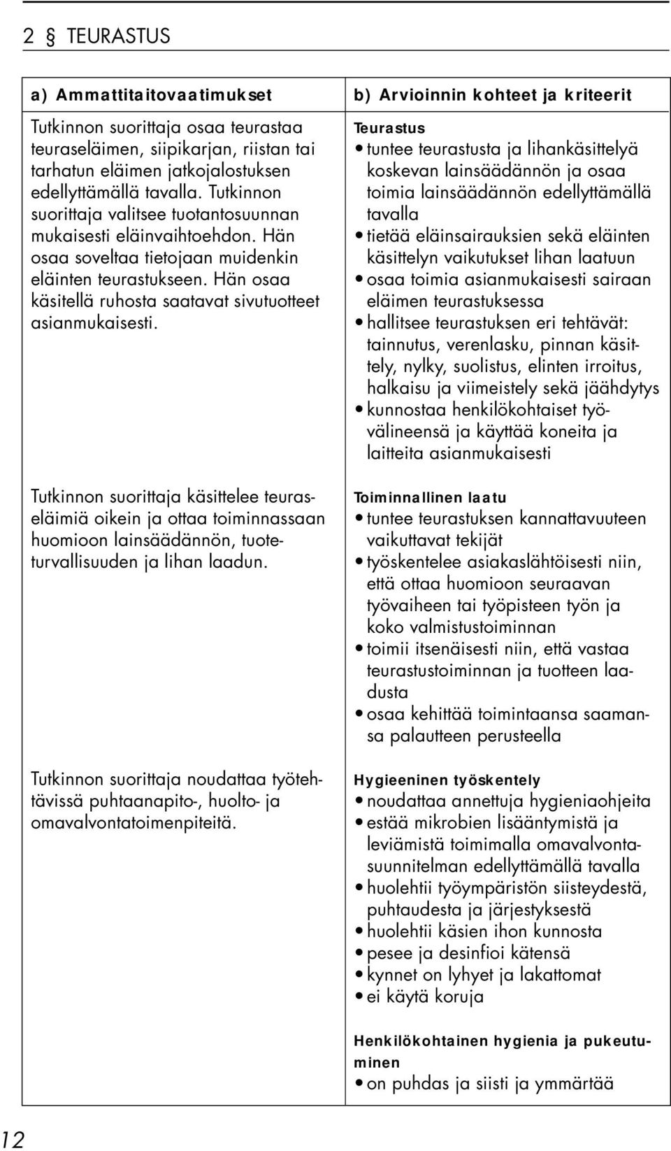 Hän osaa käsitellä ruhosta saatavat sivutuotteet asianmukaisesti.