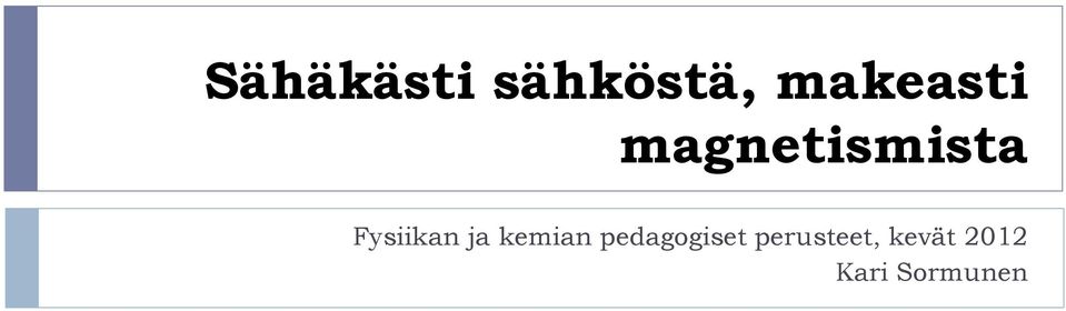 Fysiikan ja kemian