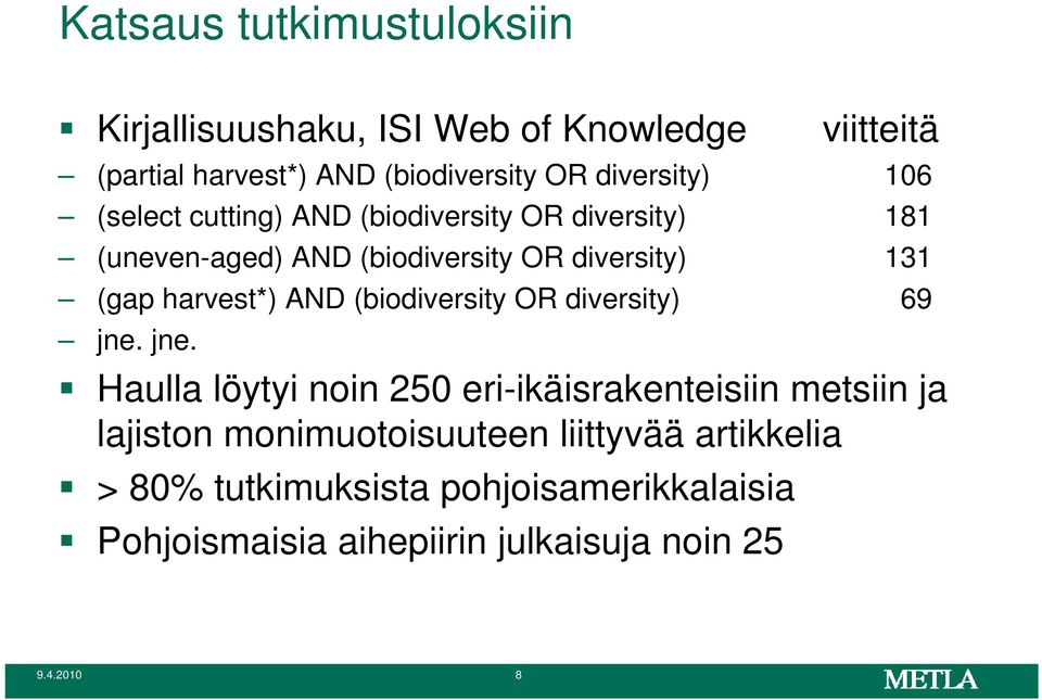 harvest*) AND (biodiversity OR diversity) 69 jne.