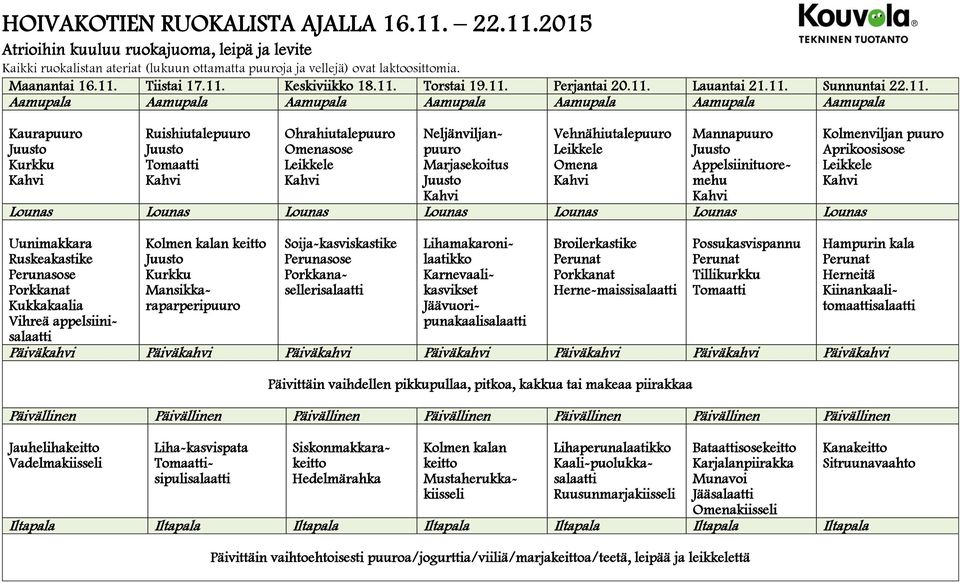 2015 Maanantai 16.11.