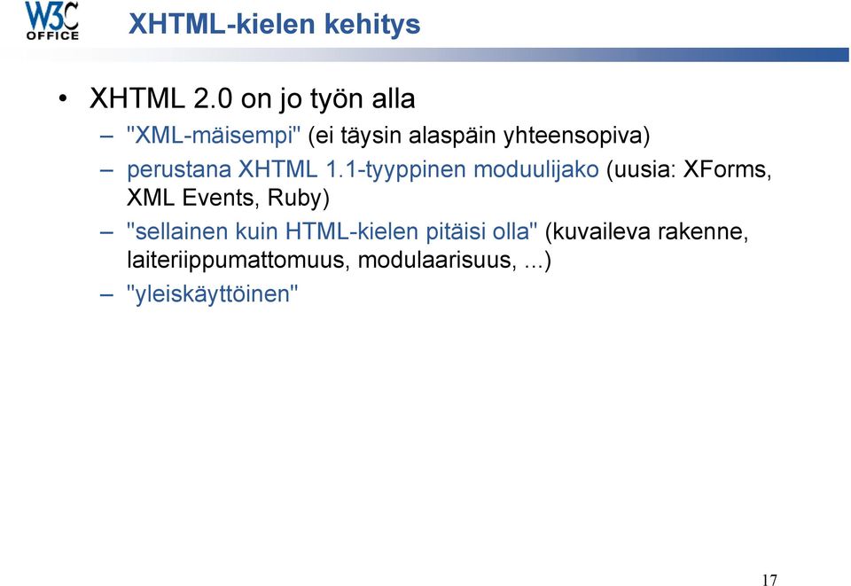 perustana XHTML 1.