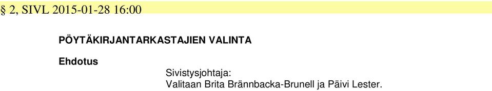 VALINTA Valitaan Brita