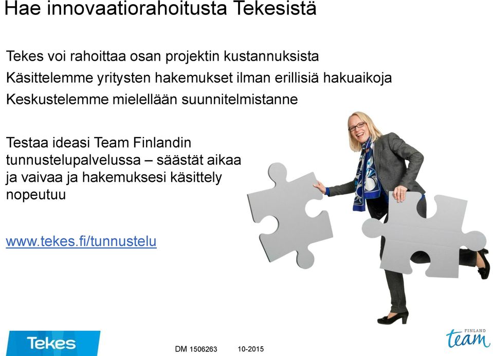 Keskustelemme mielellään suunnitelmistanne Testaa ideasi Team Finlandin