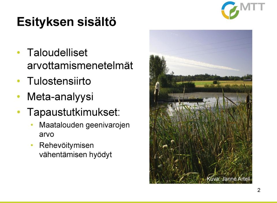 Meta-analyysi Tapaustutkimukset: Maatalouden