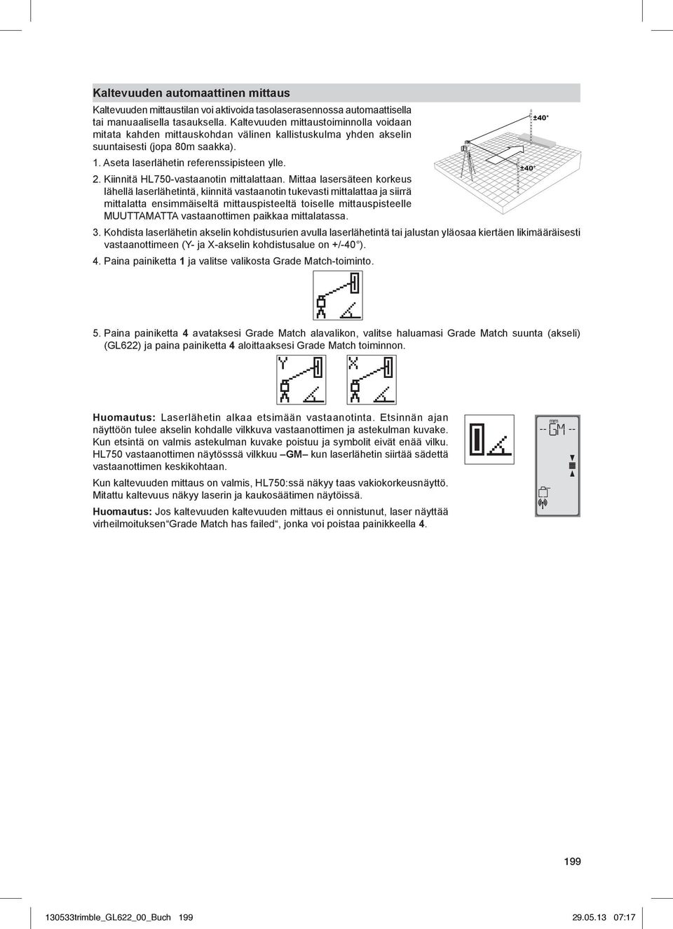 Kiinnitä HL750-vastaanotin mittalattaan.