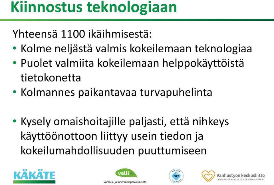 tietokonetta Kolmannes paikantavaa turvapuhelinta Kysely omaishoitajille