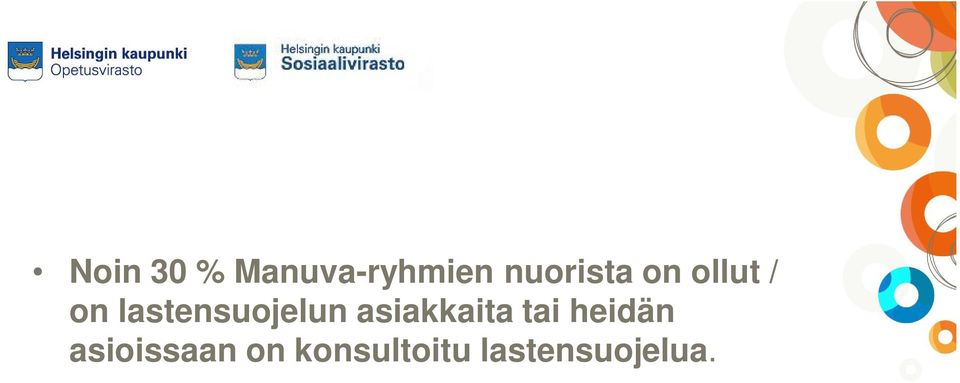 lastensuojelun asiakkaita tai