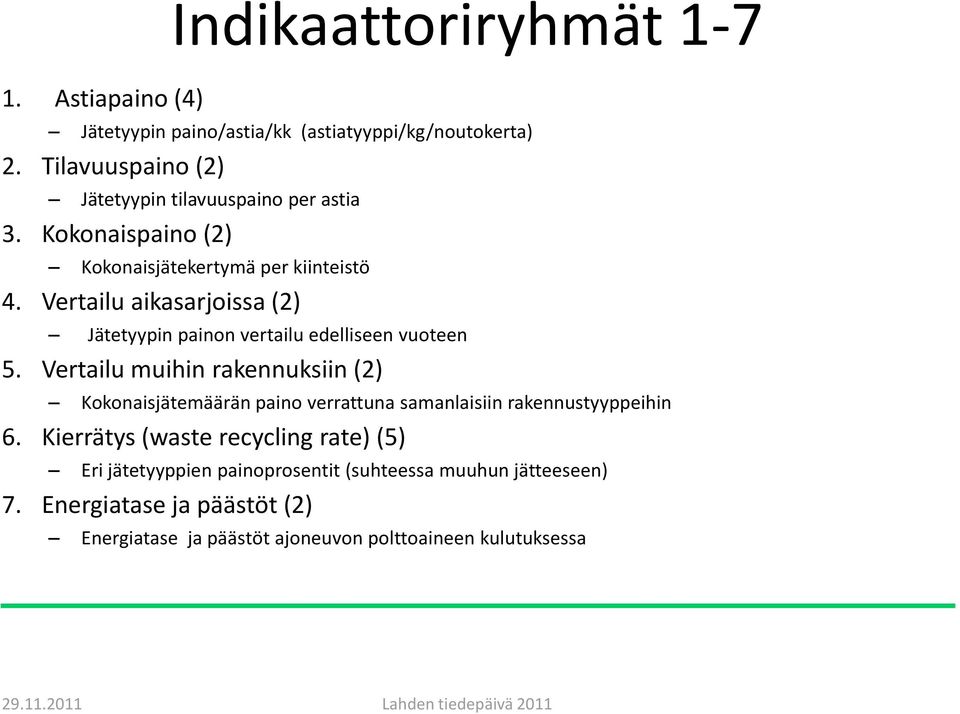 Vertailu aikasarjoissa (2) Jätetyypin painon vertailu edelliseen vuoteen 5.