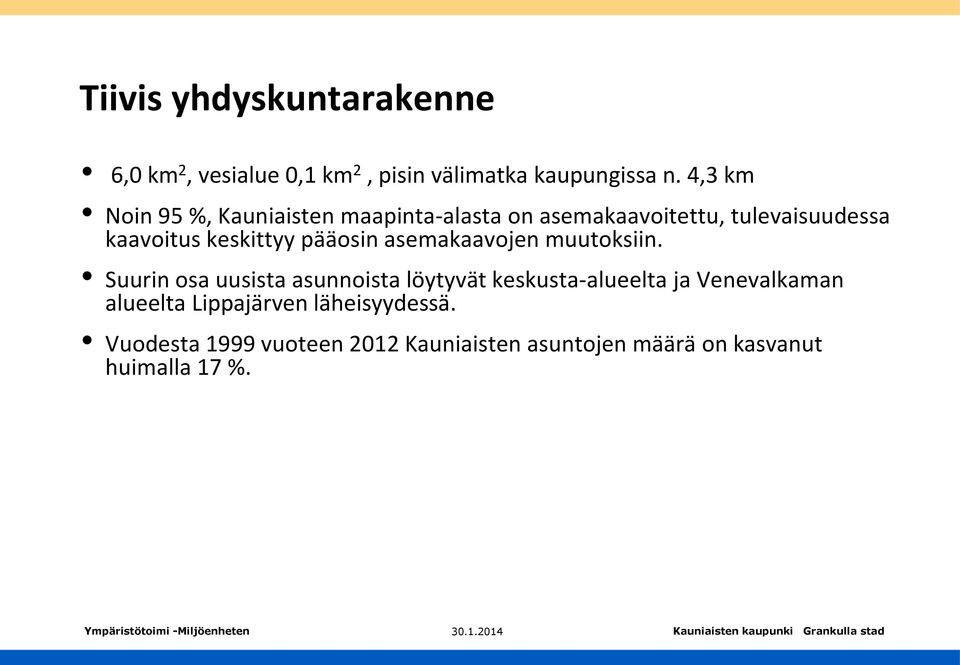 pääosin asemakaavojen muutoksiin.