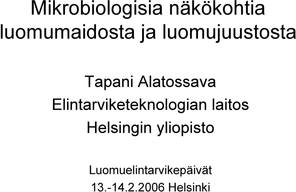 laitos Helsingin yliopisto
