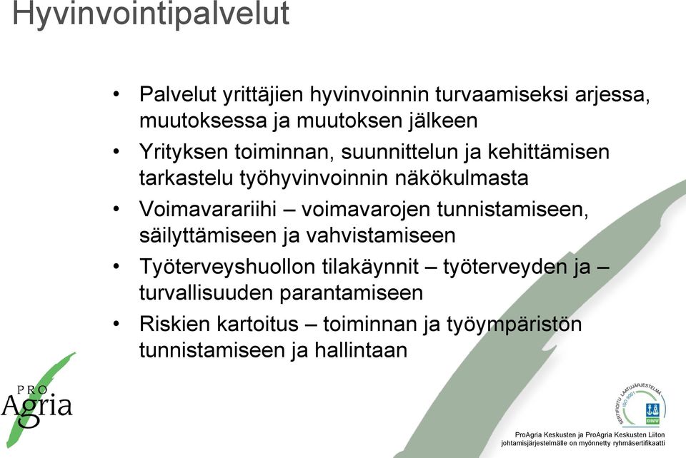 Voimavarariihi voimavarojen tunnistamiseen, säilyttämiseen ja vahvistamiseen Työterveyshuollon