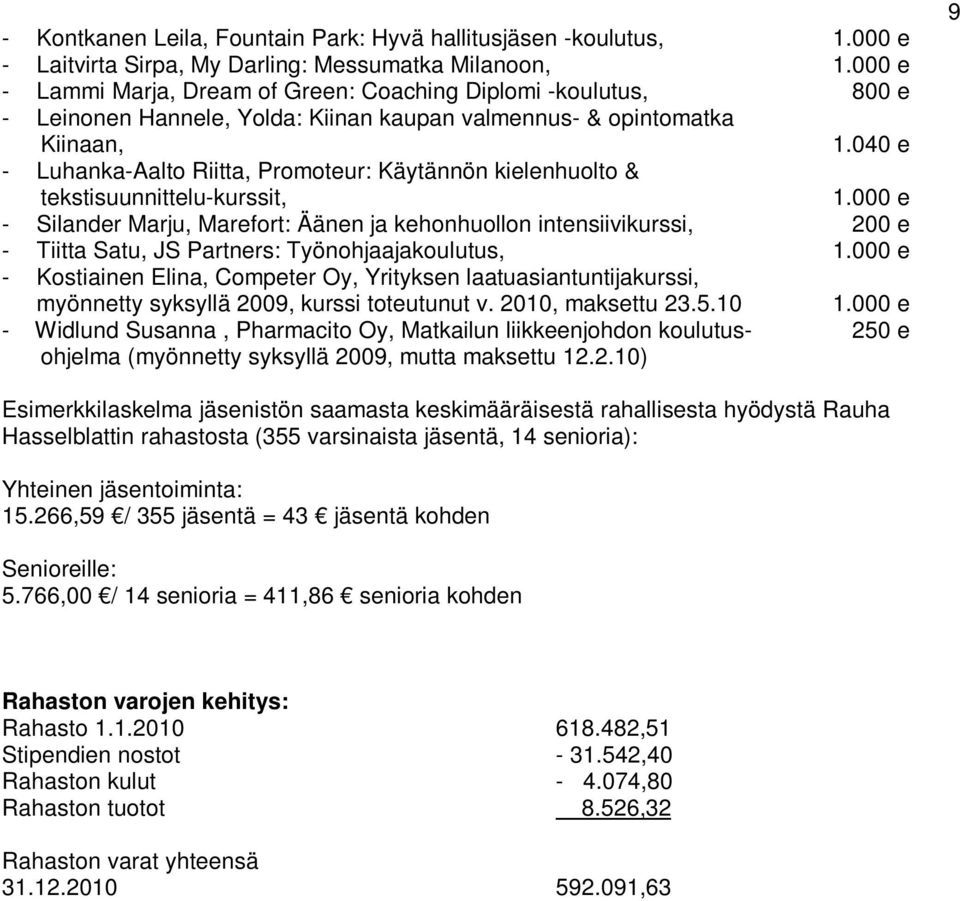 040 e - Luhanka-Aalto Riitta, Promoteur: Käytännön kielenhuolto & tekstisuunnittelu-kurssit, 1.