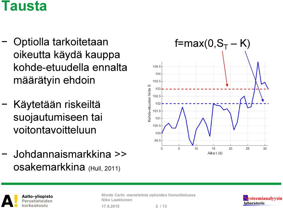 K) Käytetään riskeiltä suojautumiseen tai