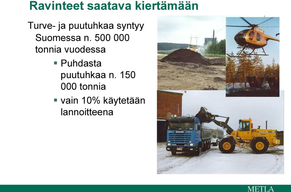500 000 tonnia vuodessa Puhdasta