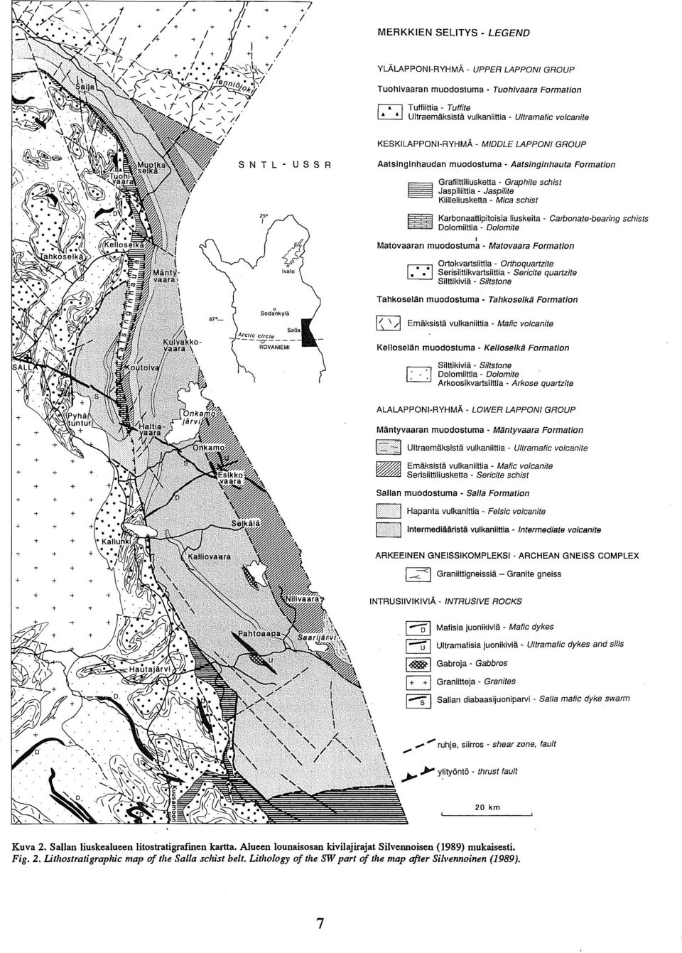 schist Karbonaaiiipitoisia liuskeita - Carbonate-bearing schisls Dolorniiitia - Dolornite Matovaaran muodostuma - Matovaara Formatlon Ortokvarisiittia - Orthoquarizite I.'.