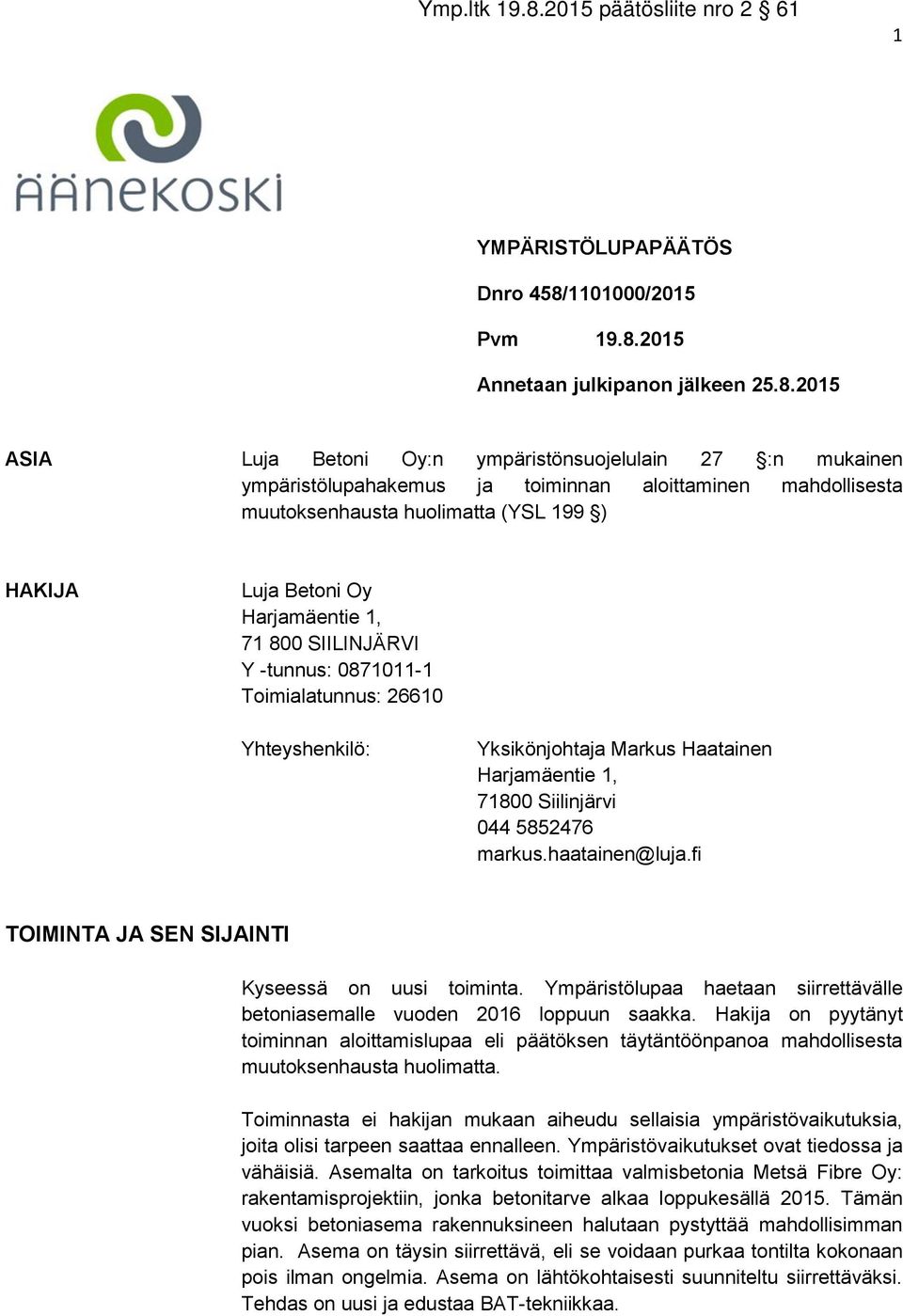 2015 Annetaan julkipanon jälkeen 25.8.