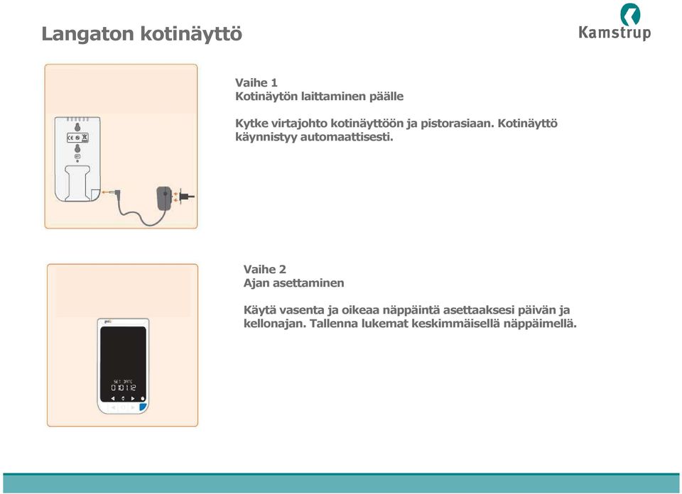 Kotinäyttö käynnistyy automaattisesti.