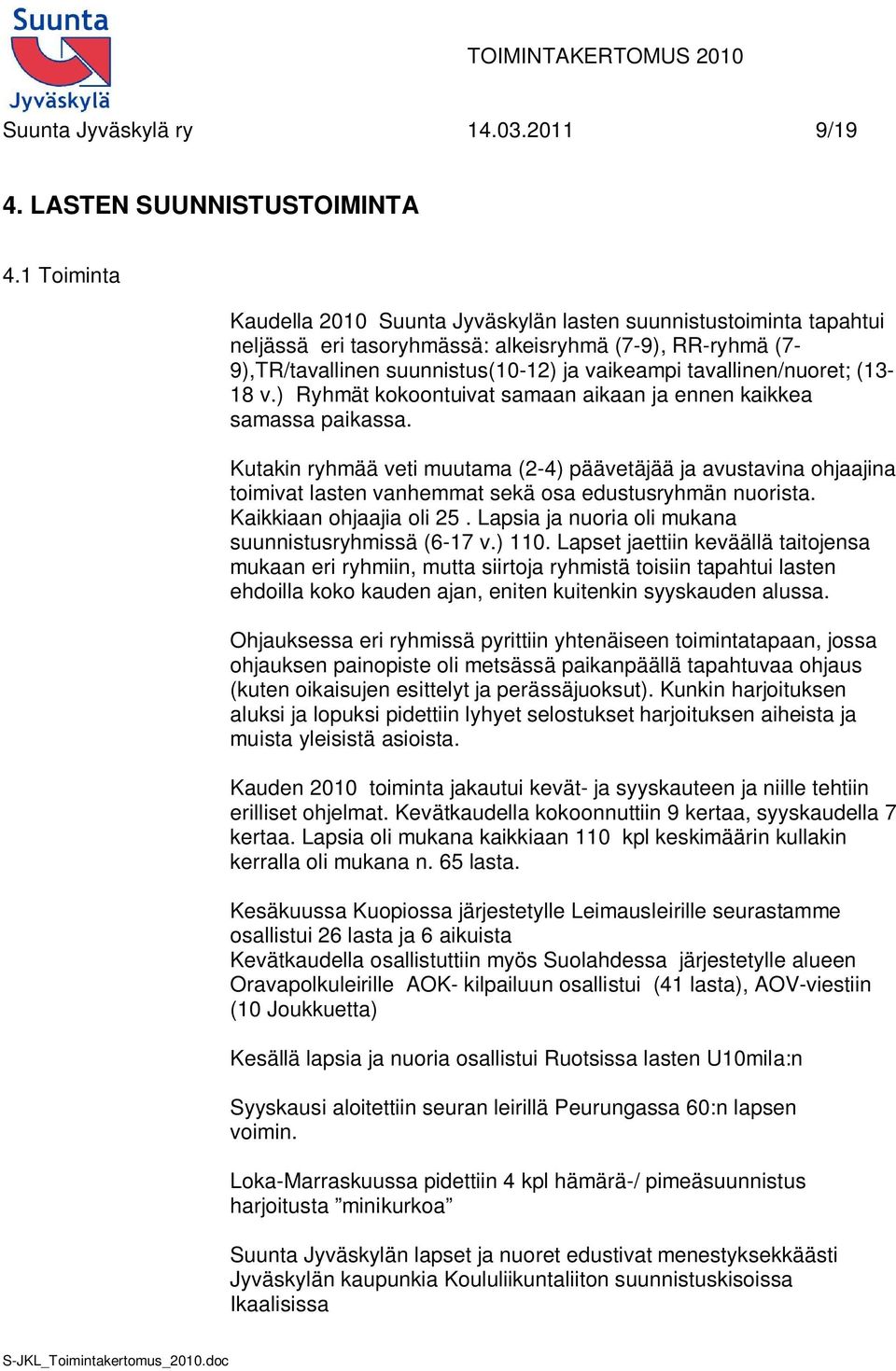 tavallinen/nuoret; (13-18 v.) Ryhmät kokoontuivat samaan aikaan ja ennen kaikkea samassa paikassa.