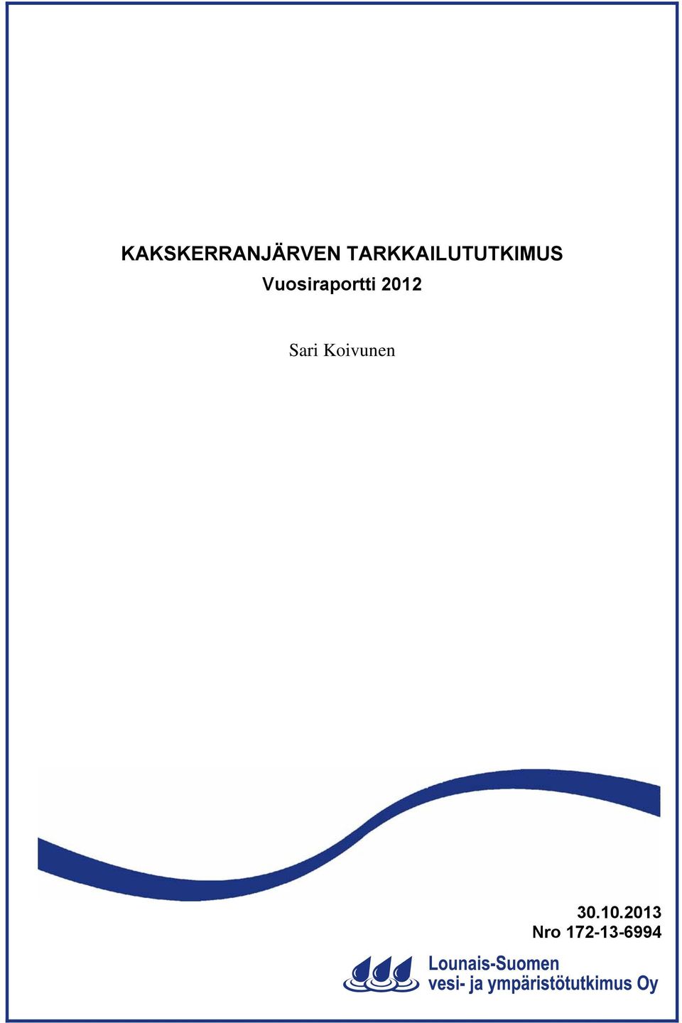 Vuosiraportti 2012 Sari