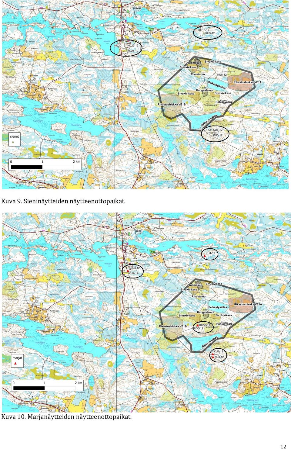 näytteenottopaikat.