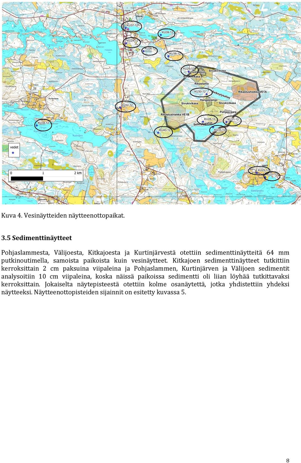 kuin vesinäytteet.