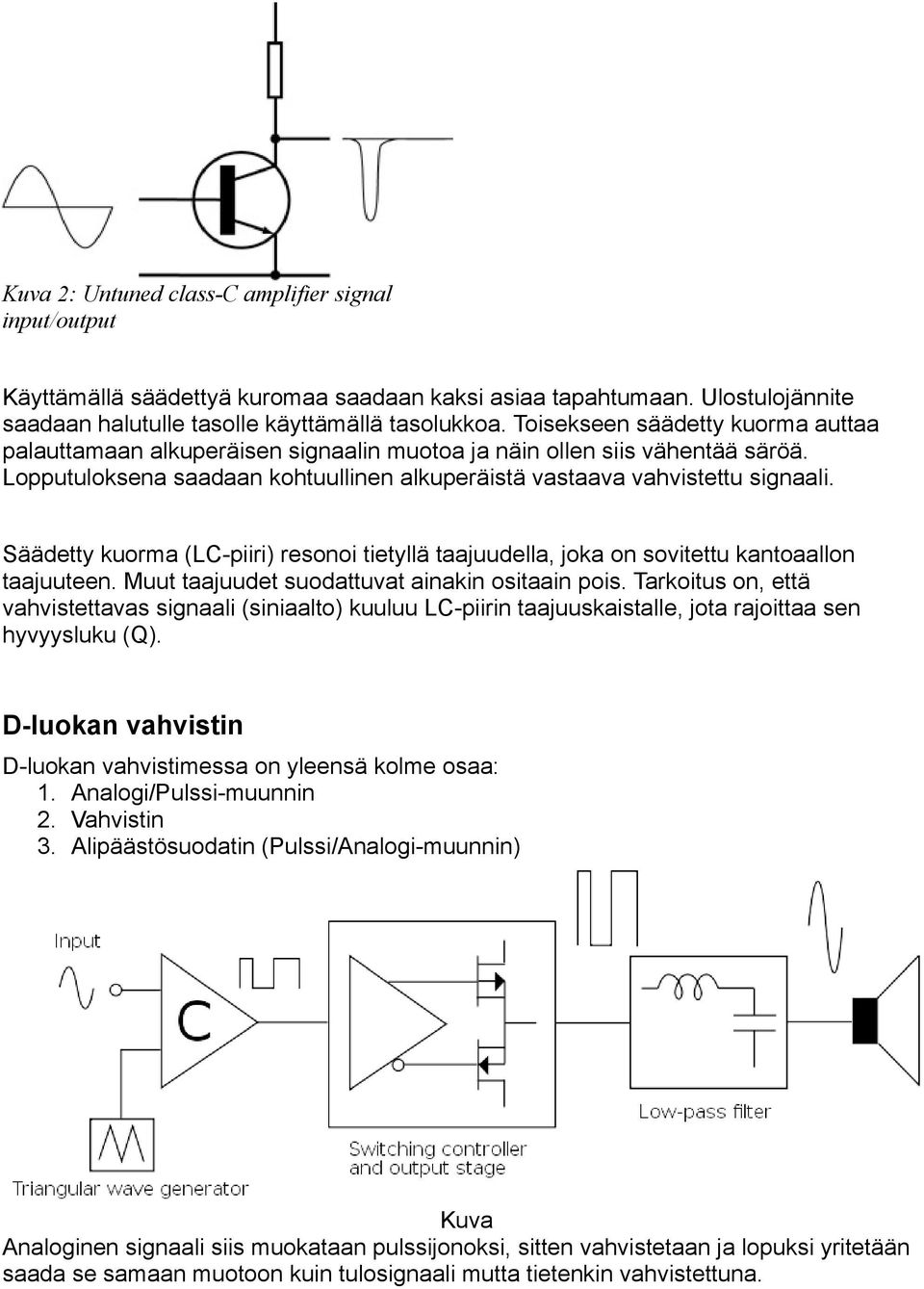 Säädetty kuorma (LC-piiri) resonoi tietyllä taajuudella, joka on sovitettu kantoaallon taajuuteen. Muut taajuudet suodattuvat ainakin ositaain pois.