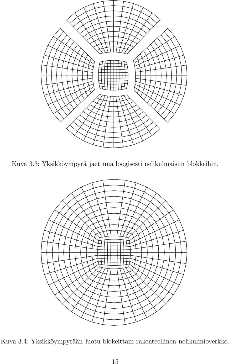 nelikulmaisiin blokkeihin.