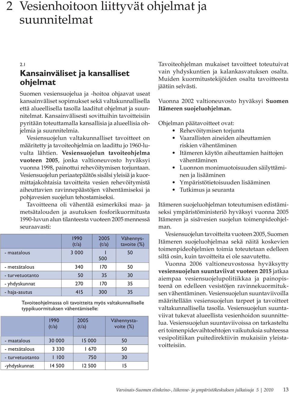 Kansainvälisesti sovittuihin tavoitteisiin pyritään toteuttamalla kansallisia ja alueellisia ohjelmia ja suunnitelmia.