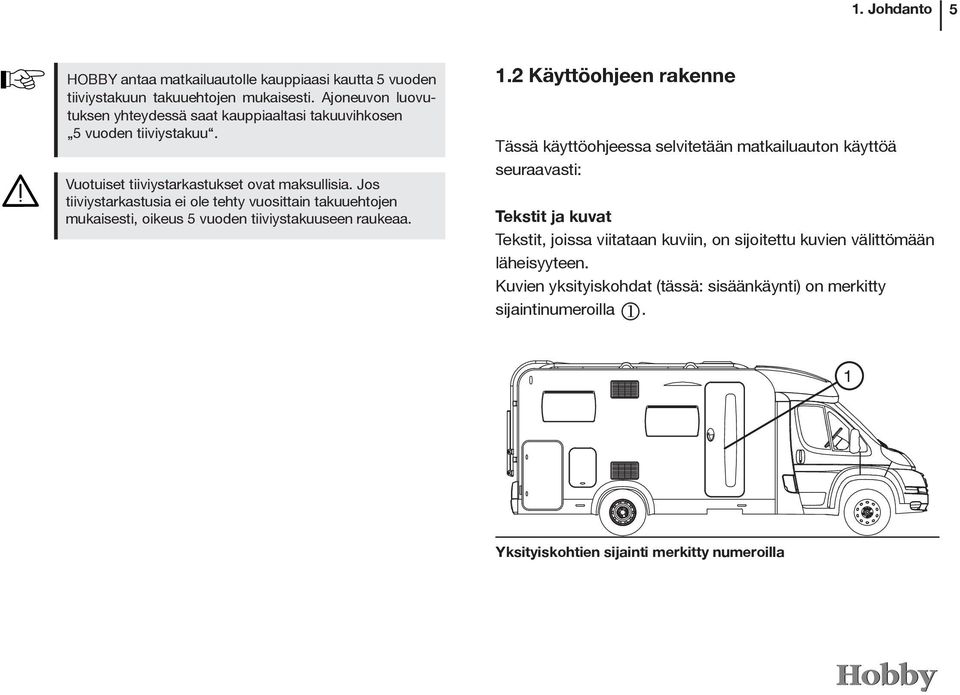 Jos tiiviystarkastusia ei ole tehty vuosittain takuuehtojen mukaisesti, oikeus 5 vuoden tiiviystakuuseen raukeaa. 1.