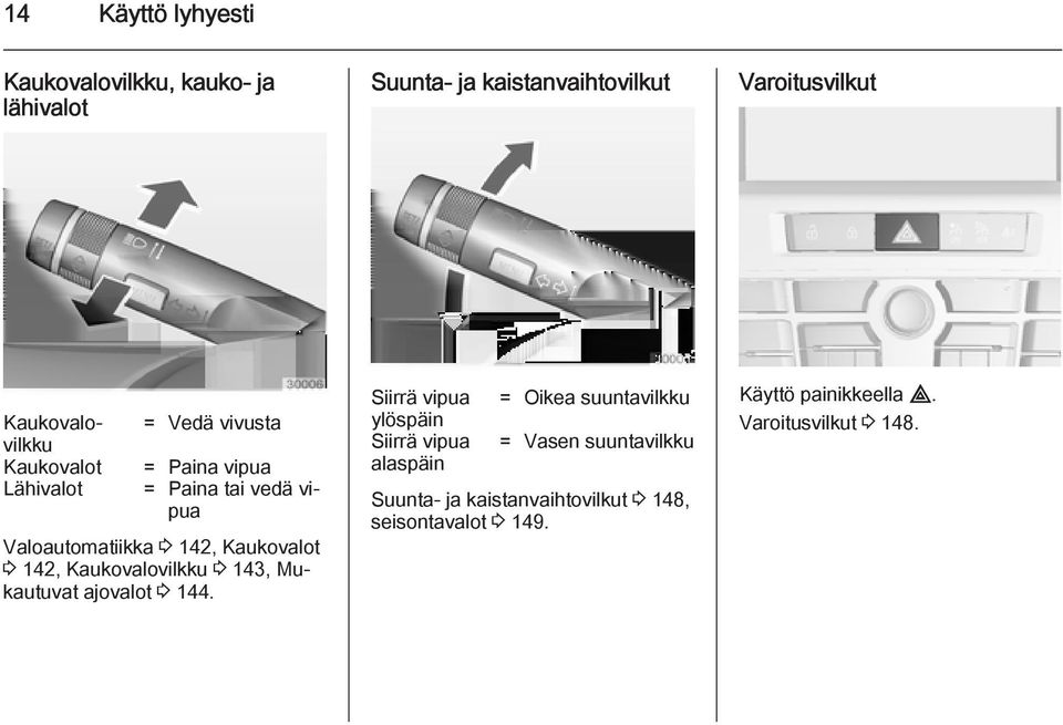 Kaukovalovilkku 3 143, Mukautuvat ajovalot 3 144.