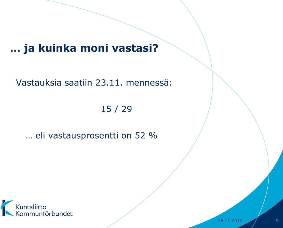 mennessä: 15 / 29 eli