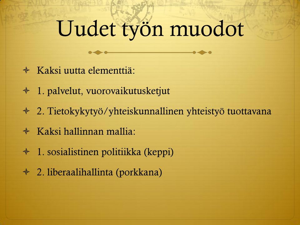 Tietokykytyö/yhteiskunnallinen yhteistyö tuottavana