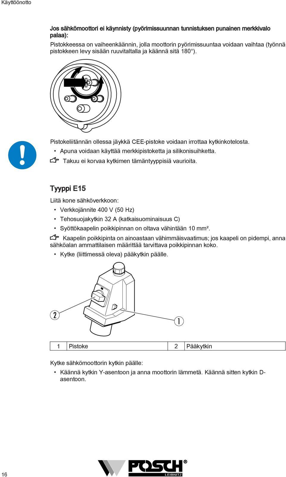 Takuu ei korvaa kytkimen tämäntyyppisiä vaurioita.