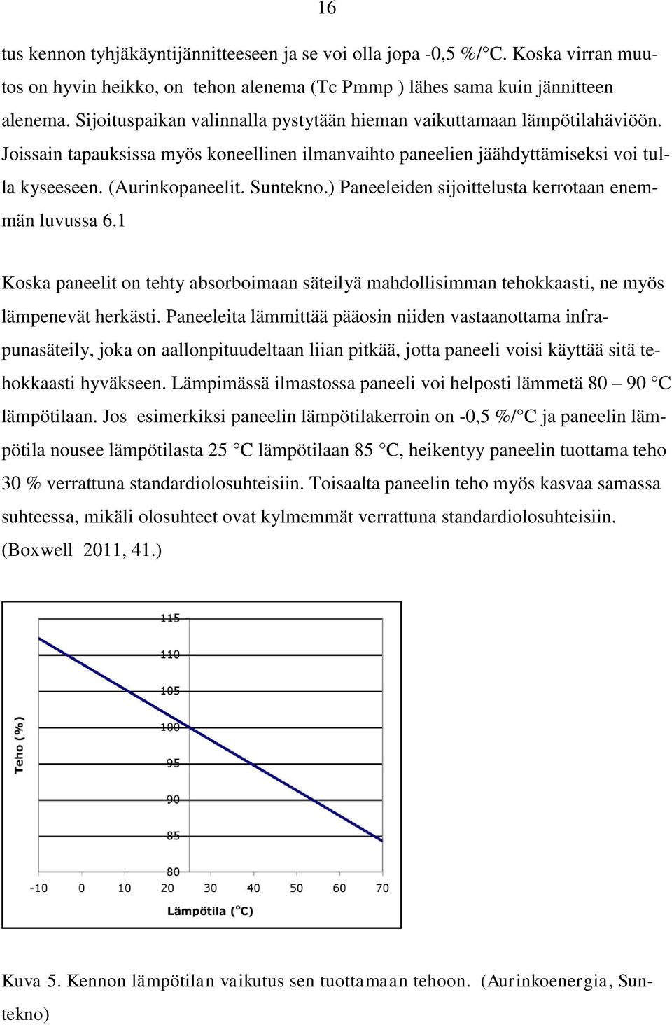 ) Paneeleiden sijoittelusta kerrotaan enemmän luvussa 6.1 Koska paneelit on tehty absorboimaan säteilyä mahdollisimman tehokkaasti, ne myös lämpenevät herkästi.