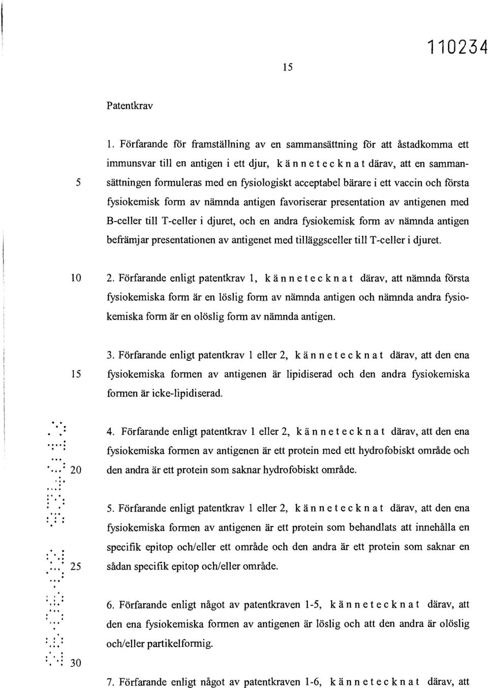 acceptabel bärare i ett vaccin och första fysiokemisk form av nämnda antigen favoriserar presentation av antigenen med B-celler till T-celler i djuret, och en andra fysiokemisk form av nämnda antigen