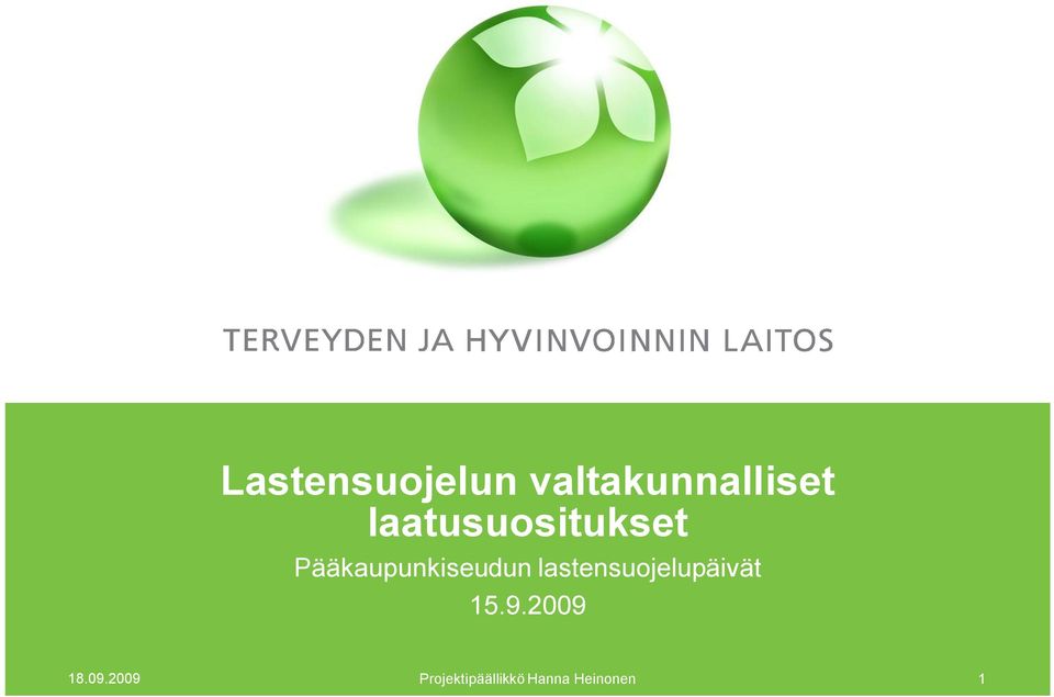 lastensuojelupäivät 15.9.2009 