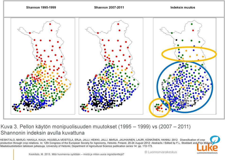 JALLI, HEIKKI, JALLI, MARJA, JAUHIAINEN, LAURI, KÄNKÄNEN, HANNU. 2012. Diversification of crop production through crop rotations.