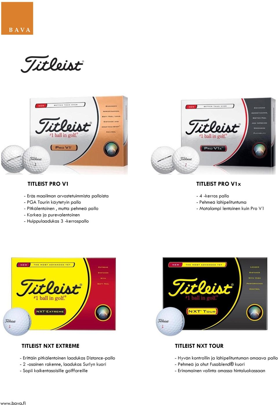 EXTREME TITLEIST NXT TOUR - Erittäin pitkälentoinen laadukas Distance-pallo - Hyvän kontrollin ja lähipelituntuman omaava pallo - 2 -osainen