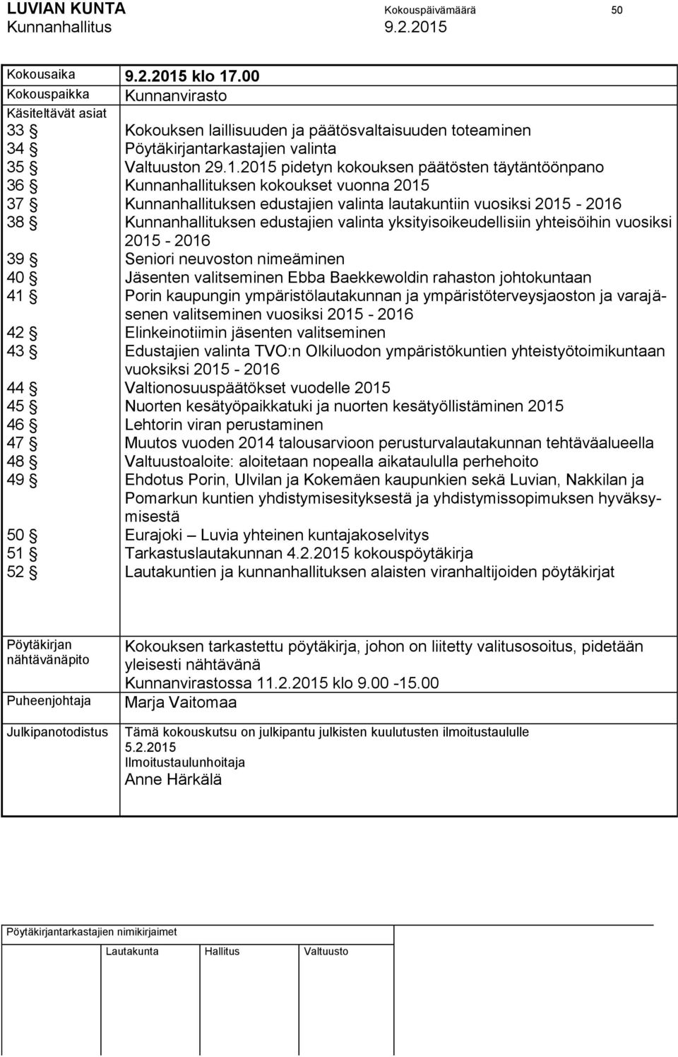 Valtuuston 29.1.