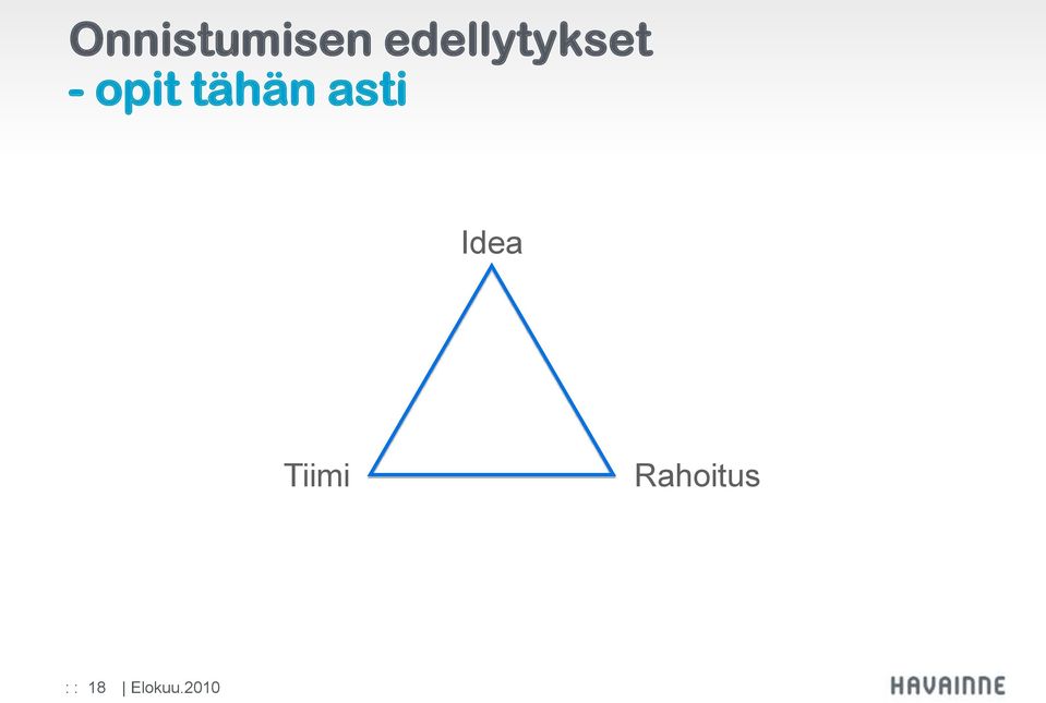 tähän asti Idea