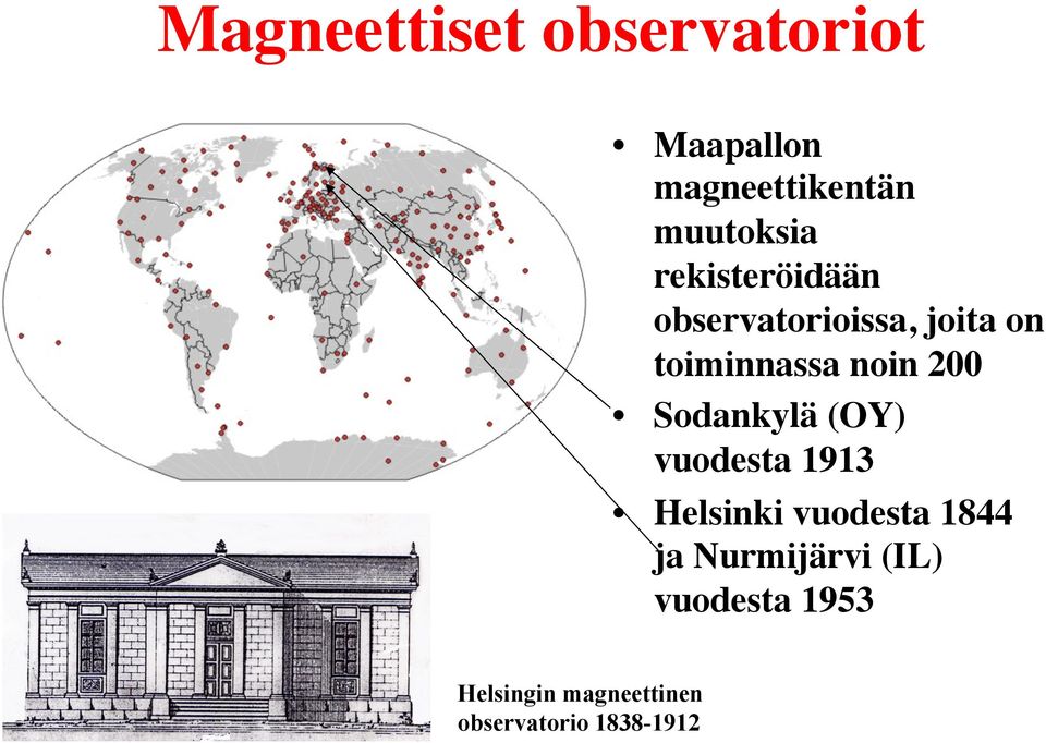 Sodankylä (OY) vuodesta 1913 Helsinki vuodesta 1844 ja