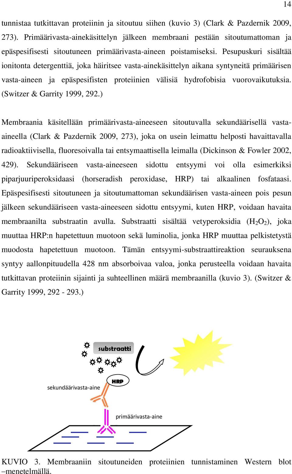 Pesupuskuri sisältää ionitonta detergenttiä, joka häiritsee vasta-ainekäsittelyn aikana syntyneitä primäärisen vasta-aineen ja epäspesifisten proteiinien välisiä hydrofobisia vuorovaikutuksia.