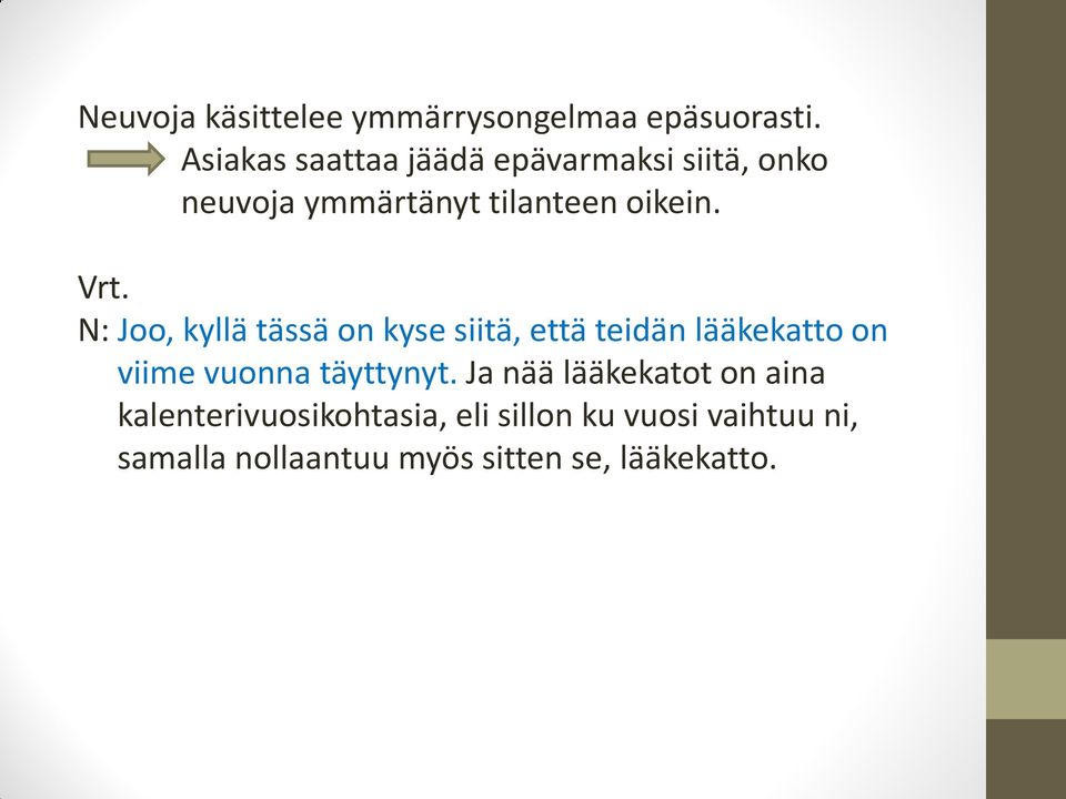 N: Joo, kyllä tässä on kyse siitä, että teidän lääkekatto on viime vuonna täyttynyt.