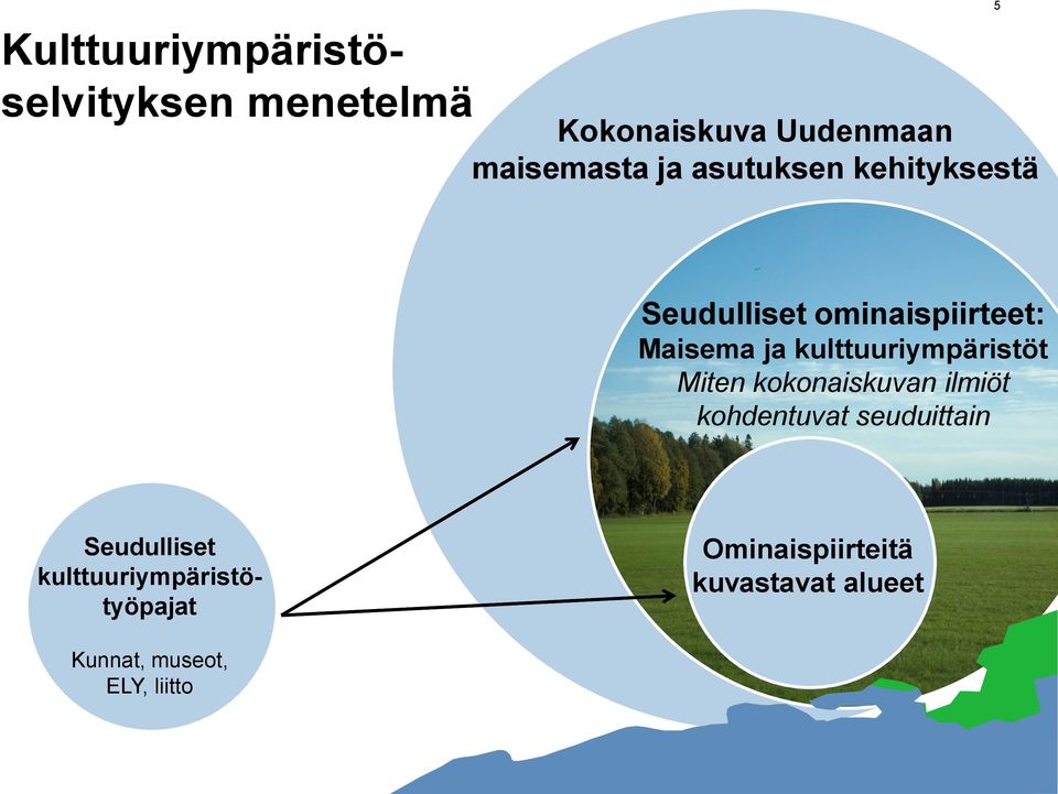 kulttuuriympäristöt Miten kokonaiskuvan ilmiöt kohdentuvat seuduittain
